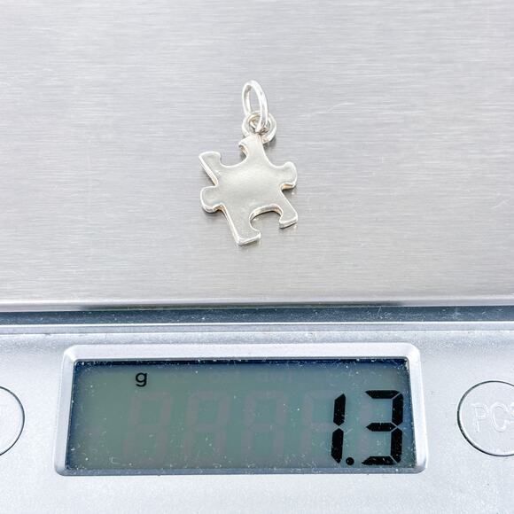 Vintage Sterling Silver 925 | Puzzle Piece Charm Pendant - Picture 7 of 7